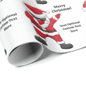 Benutzerdefiniertes Textabbbing TanzSanta Geschenkpapier (Rolleneckpunkt)