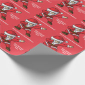 Benutzerdefiniertes Textabbbing TanzSanta Geschenkpapier (Ecke)