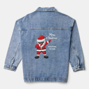 Benutzerdefiniertes Textabbbing TanzSanta Jeansjacke