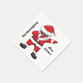 Benutzerdefiniertes Textabbbing TanzSanta Serviette (Ecke)