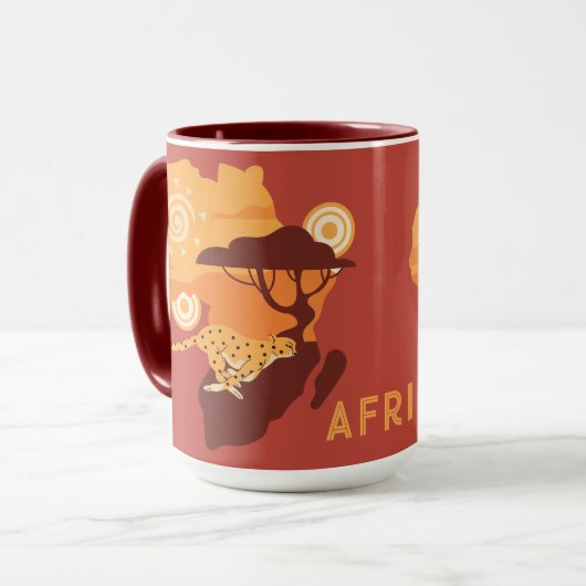 Benutzerdefiniertes TextAfrika Tasse (Vorderseite Links)