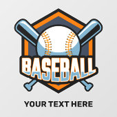 Benutzerdefiniertes Textbaseball Fensteraufkleber (Blatt)