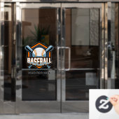 Benutzerdefiniertes Textbaseball Fensteraufkleber (Büro Tür)