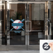 Benutzerdefiniertes Textbaseball Fensteraufkleber (Büro Tür)