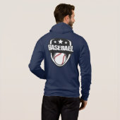 Benutzerdefiniertes Textbaseball Hoodie (Schwarz voll)