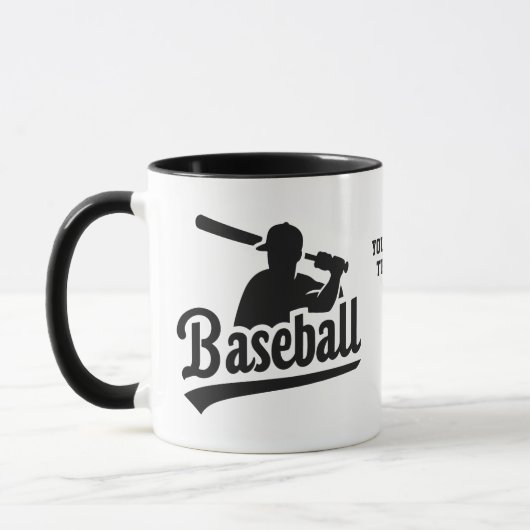 Benutzerdefiniertes Textbaseball Tasse (Links)