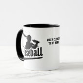 Benutzerdefiniertes Textbaseball Tasse (Vorderseite Links)