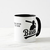 Benutzerdefiniertes Textbaseball Tasse (VorderseiteRechts)