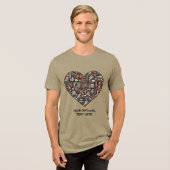 Benutzerdefiniertes Textbuch Tri-Blend Shirt (Vorderseite voll)