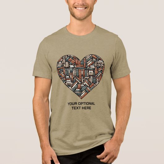 Benutzerdefiniertes Textbuch Tri-Blend Shirt (Vorderseite)