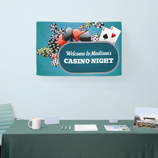 Benutzerdefiniertes TextCasino / Poker Banner (Messe)