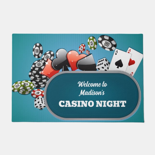 Benutzerdefiniertes TextCasino / Poker Fußmatte (Vorderseite)