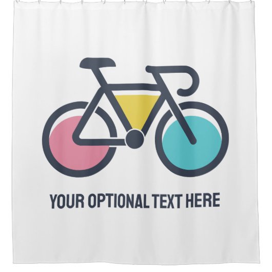 Benutzerdefiniertes TextCycling Duschvorhang (Vorderseite)