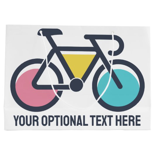 Benutzerdefiniertes TextCycling Große Geschenktüte (Rückseite)