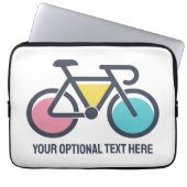 Benutzerdefiniertes TextCycling Laptopschutzhülle (Vorderseite)