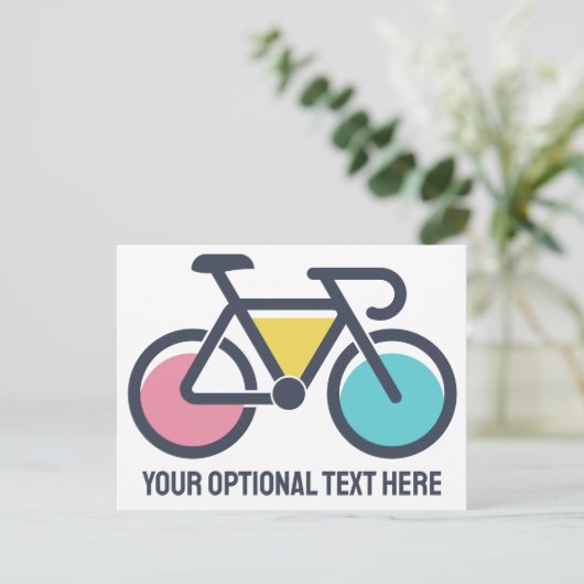 Benutzerdefiniertes TextCycling Postkarte (Stehend Vorderseite)