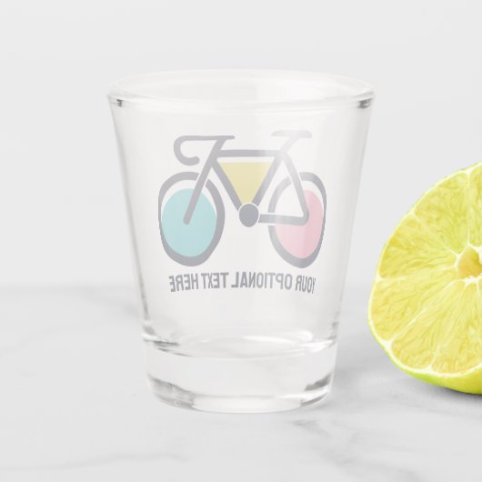 Benutzerdefiniertes TextCycling Schnapsglas (Rückseite)