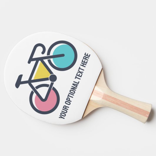 Benutzerdefiniertes TextCycling Tischtennis Schläger (Seitenansicht)