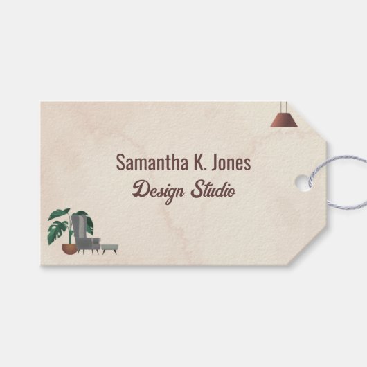 Benutzerdefiniertes Textdesign Studio - Möbelstuhl Geschenkanhänger (Vorderseite (Horizontal))