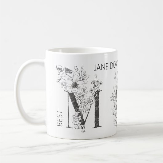 Benutzerdefiniertes Textelement der botanischen MA Kaffeetasse (Links)