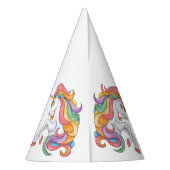 Benutzerdefiniertes Textfarben Einhorn Partyhütchen (Rückseite)