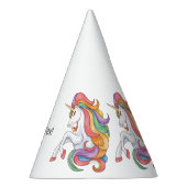 Benutzerdefiniertes Textfarben Einhorn Partyhütchen (Rechts)