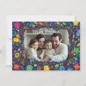 Benutzerdefiniertes Textfestival für Lichter Leben Feiertagskarte (Vorderseite)