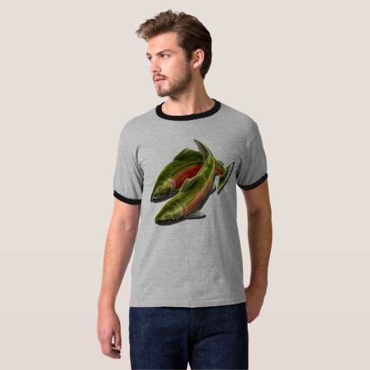 Benutzerdefiniertes Textfischfisch-Shirt für den T T-Shirt (Vorne ganz)