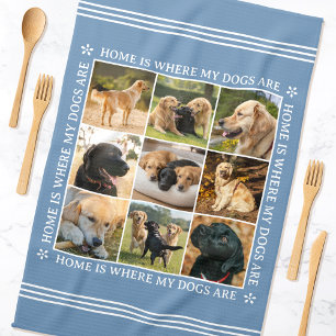Benutzerdefiniertes Textfoto-Collage Haustier Hund Geschirrtuch
