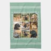 Benutzerdefiniertes Textfoto-Collage Haustier Hund Geschirrtuch (Vertikal)