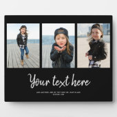 Benutzerdefiniertes Textfoto Collage Moderne Famil Fotoplatte (Vorderseite)
