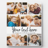 Benutzerdefiniertes Textfoto Collage Moderne Produ Fotoplatte (Vorderseite)