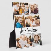 Benutzerdefiniertes Textfoto Collage Moderne Produ Fotoplatte (Seite)
