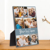 Benutzerdefiniertes Textfoto Collage Moderner Blue Fotoplatte