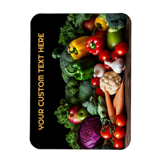 Benutzerdefiniertes Textfrischen Gemüse Magnet (Vertikal)