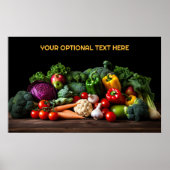 Benutzerdefiniertes Textfrischen Gemüse Poster (Vorne)