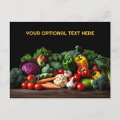 Benutzerdefiniertes Textfrischen Gemüse Postkarte (Vorderseite)