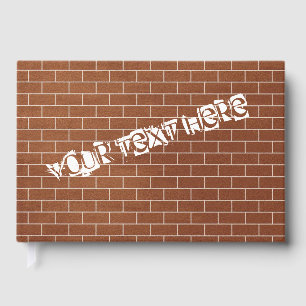 Benutzerdefiniertes TextGästebuch mit Ziegelwand Gästebuch