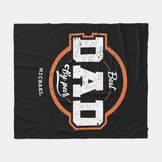 Benutzerdefiniertes Textgeschenk für Vater Fleecedecke (Vorderseite (Horizontal))