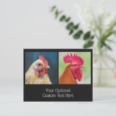 Benutzerdefiniertes Texthähnchen und -röster Postkarte (Stehend Vorderseite)