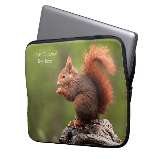 Benutzerdefiniertes Texthörnchen Laptopschutzhülle (Vorderseite Links)