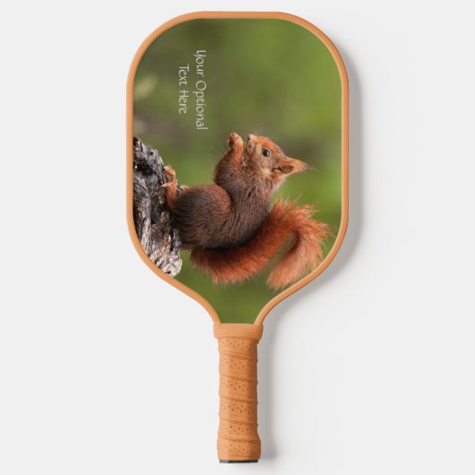 Benutzerdefiniertes Texthörnchen Pickleball Schläger (Vorderseite)