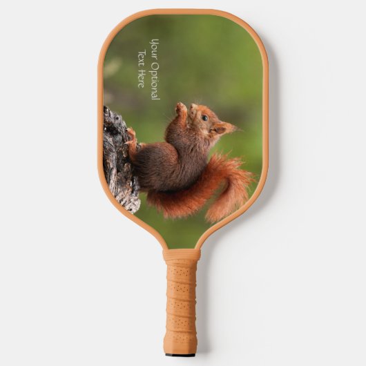 Benutzerdefiniertes Texthörnchen Pickleball Schläger (Rückseite)
