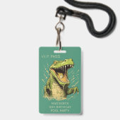 Benutzerdefiniertes Textkrokodil Ausweis (Vorderseite mit Lanyard)