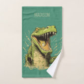 Benutzerdefiniertes Textkrokodil Badhandtuch Set (Handtuch)