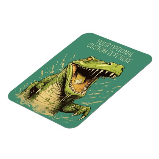 Benutzerdefiniertes Textkrokodil Magnet (Linke Seite)