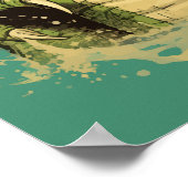 Benutzerdefiniertes Textkrokodil Poster (Ecke)