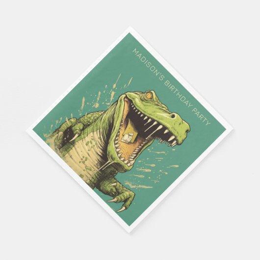 Benutzerdefiniertes Textkrokodil Serviette (Ecke)