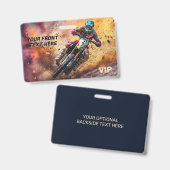 Benutzerdefiniertes Textmotocross Ausweis (Vorder- & Rückseite)