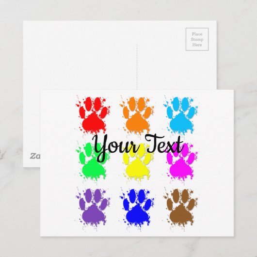 Benutzerdefiniertes Textmuster für den Spritzer Postkarte (Vorne/Hinten)